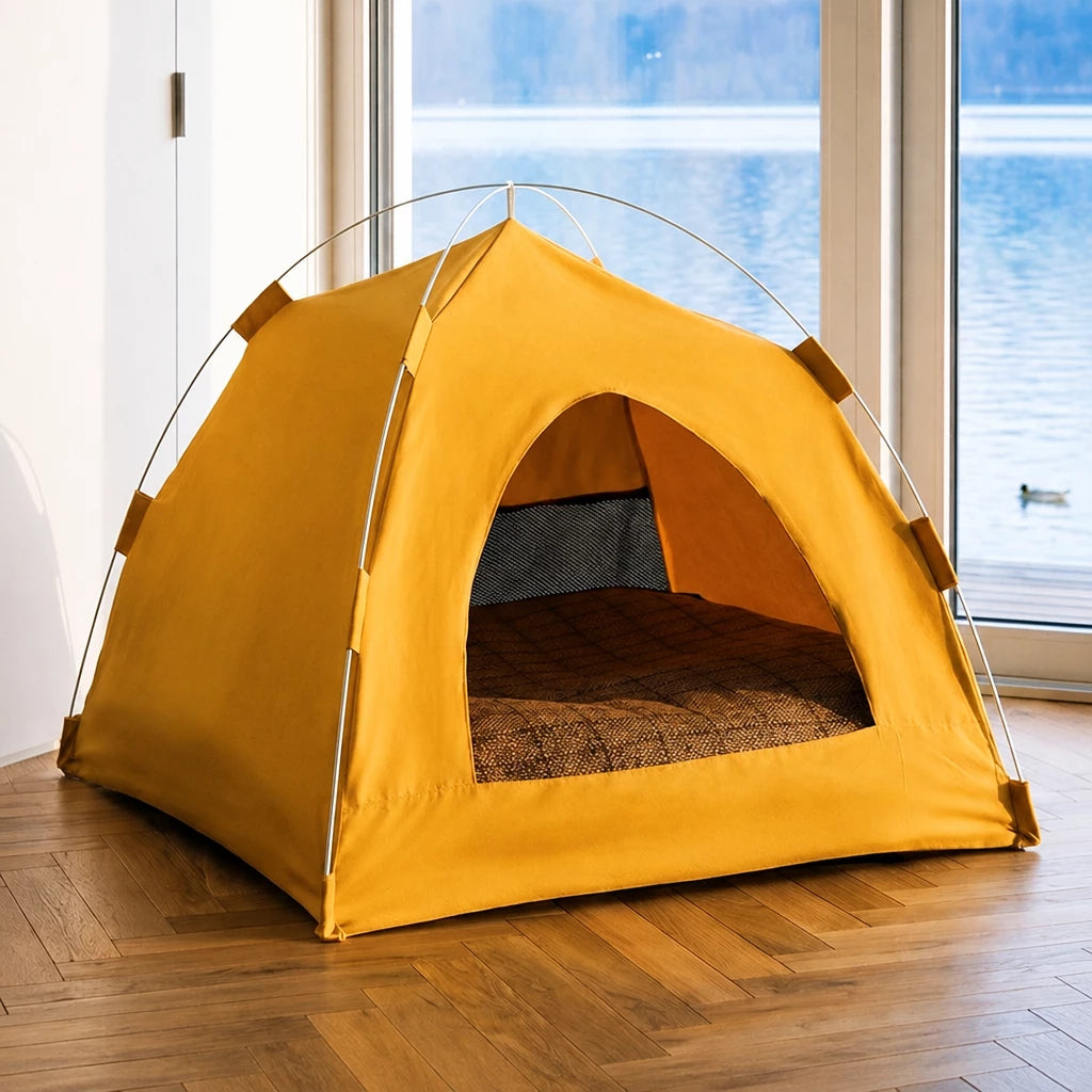 Tent-Style Pet Bed with Removable, Washable Cover