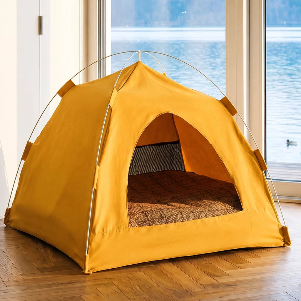 Tent-Style Pet Bed with Removable, Washable Cover