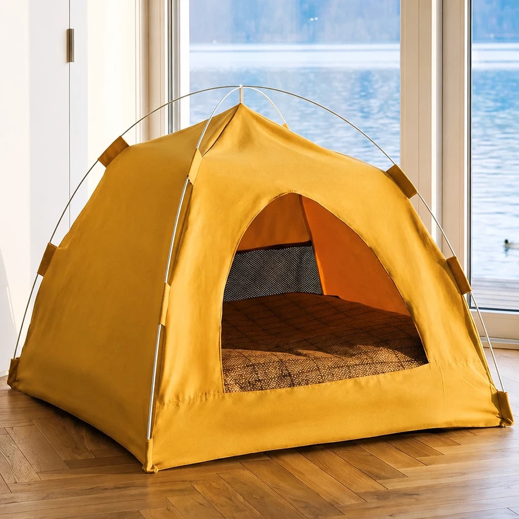 Tent-Style Pet Bed with Removable, Washable Cover