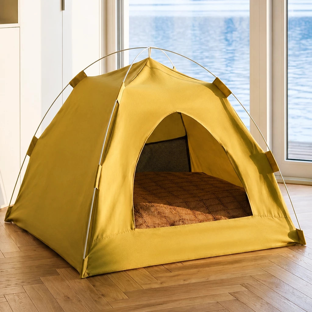 Tent-Style Pet Bed with Removable, Washable Cover