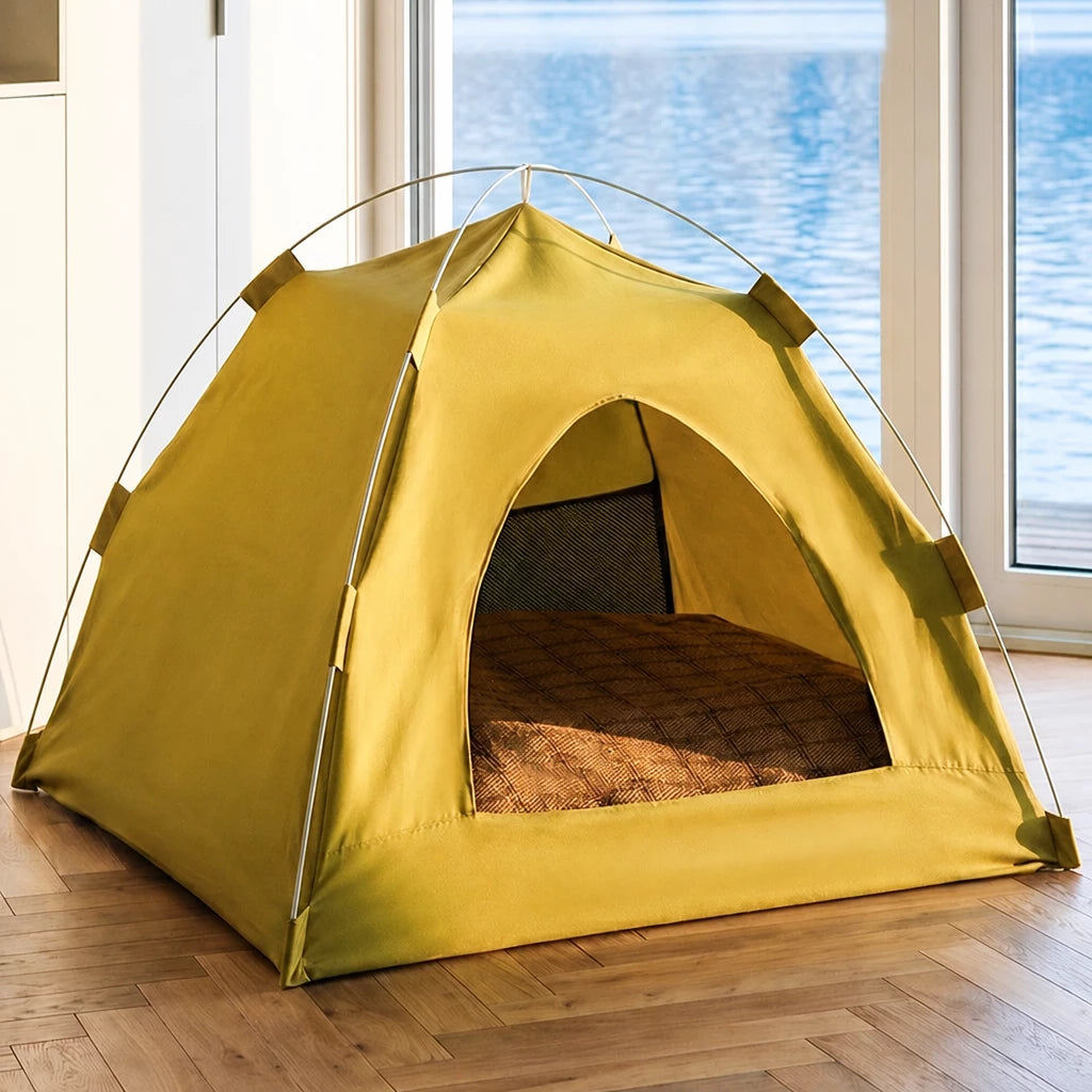 Tent-Style Pet Bed with Removable, Washable Cover