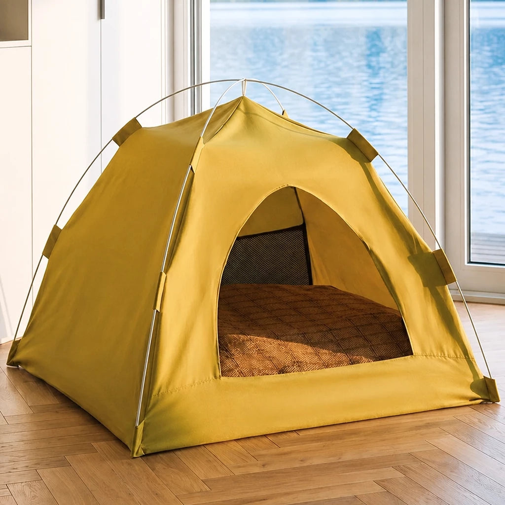 Tent-Style Pet Bed with Removable, Washable Cover