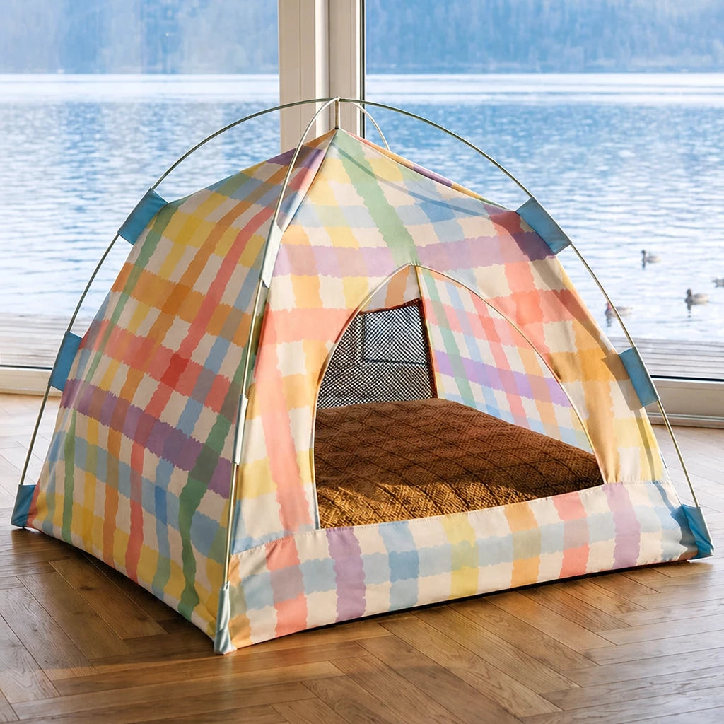 Tent-Style Pet Bed with Removable, Washable Cover