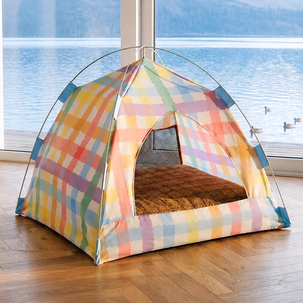 Tent-Style Pet Bed with Removable, Washable Cover