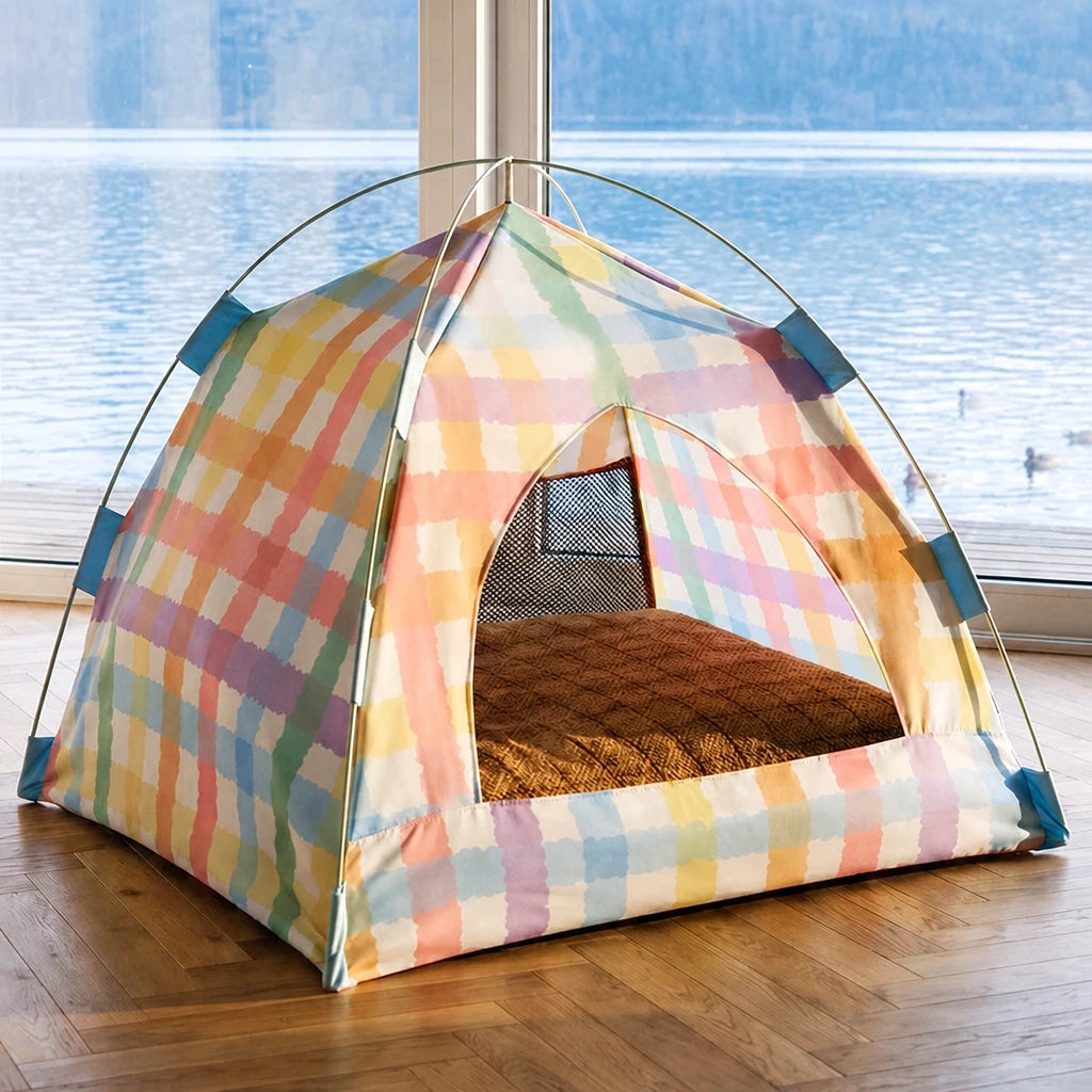 Tent-Style Pet Bed with Removable, Washable Cover