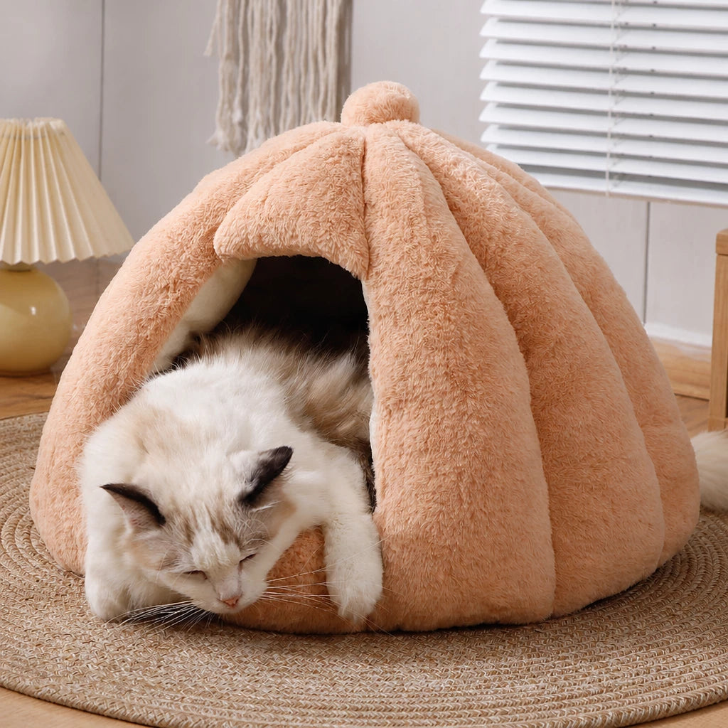 Enclosed Pet Tent Bed for Cats and Small Dogs