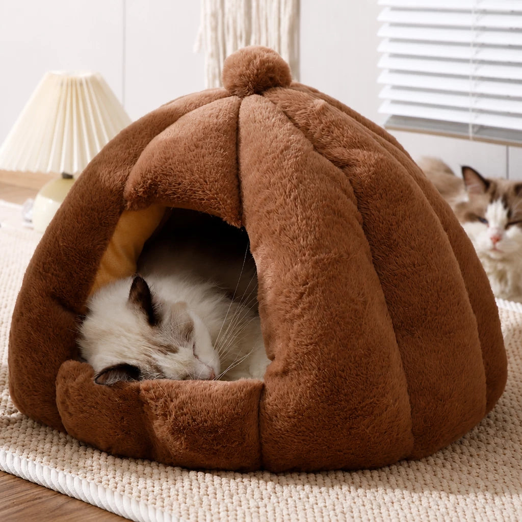 Enclosed Pet Tent Bed for Cats and Small Dogs