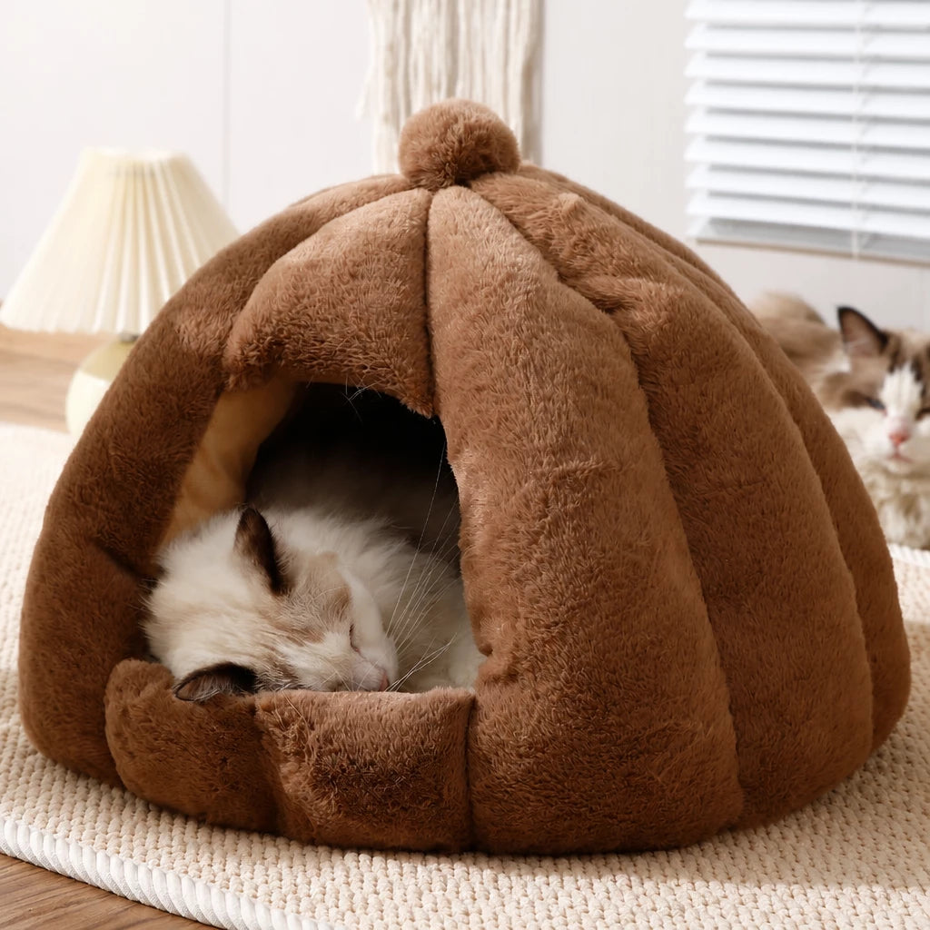 Enclosed Pet Tent Bed for Cats and Small Dogs