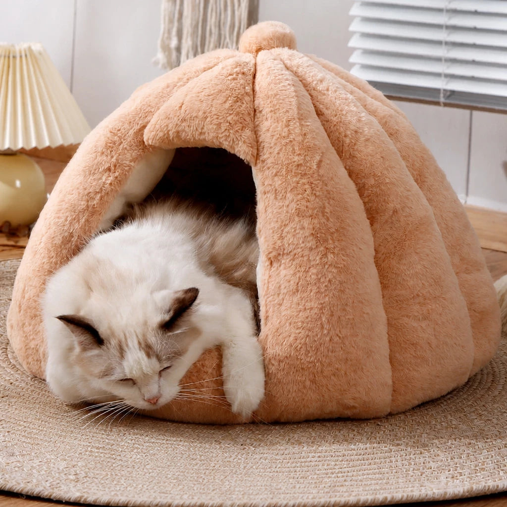 Enclosed Pet Tent Bed for Cats and Small Dogs