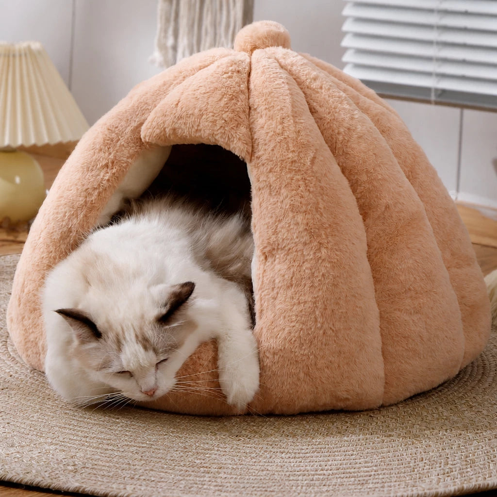Enclosed Pet Tent Bed for Cats and Small Dogs
