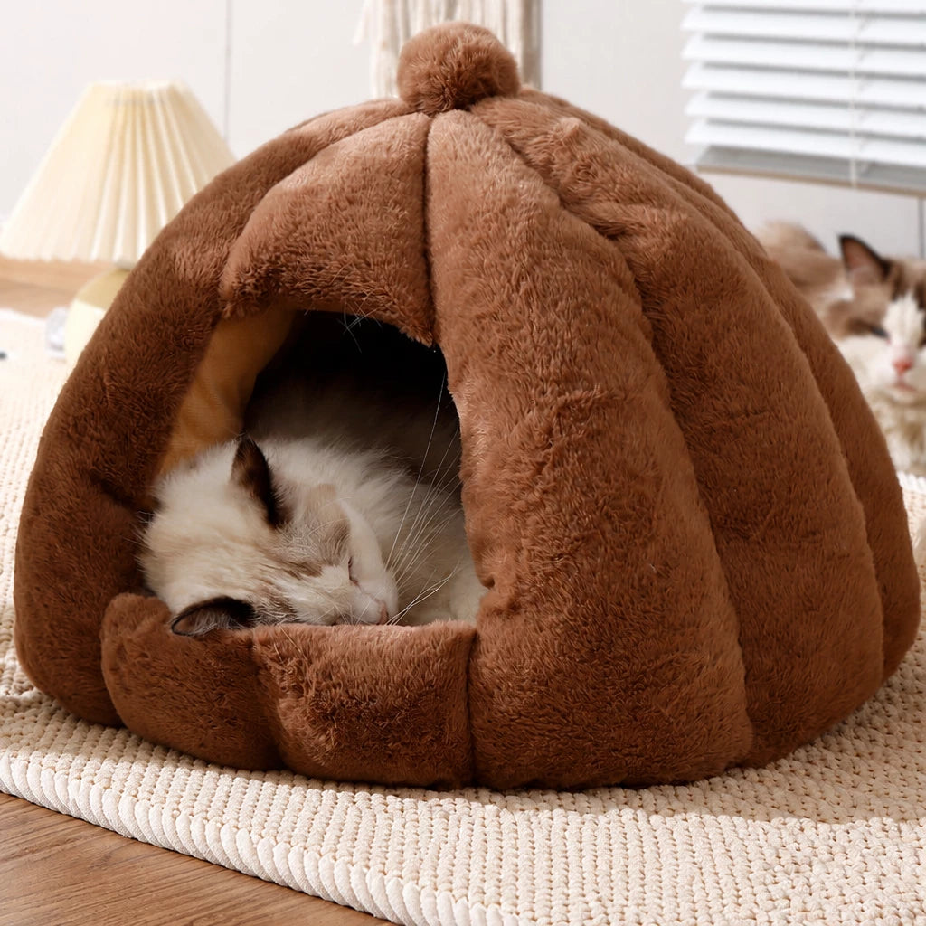 Enclosed Pet Tent Bed for Cats and Small Dogs