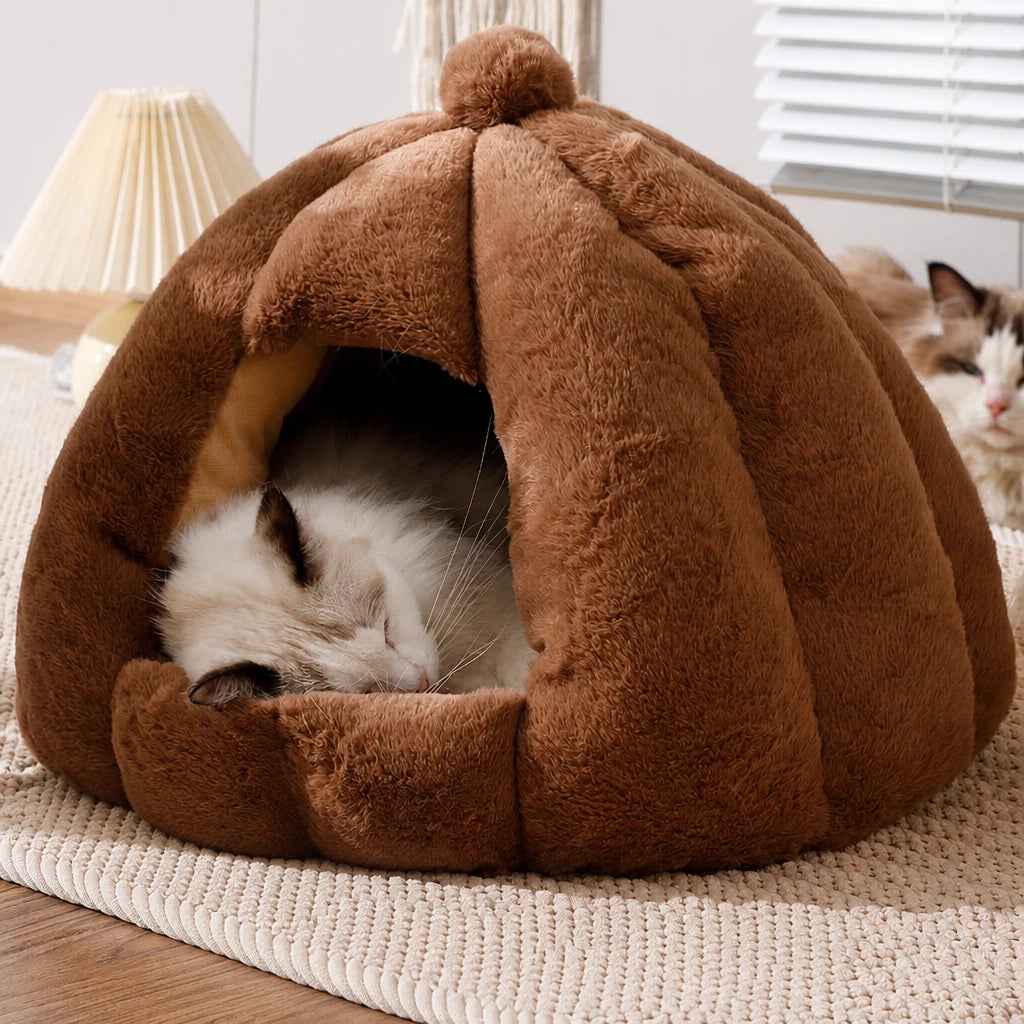 Enclosed Pet Tent Bed for Cats and Small Dogs
