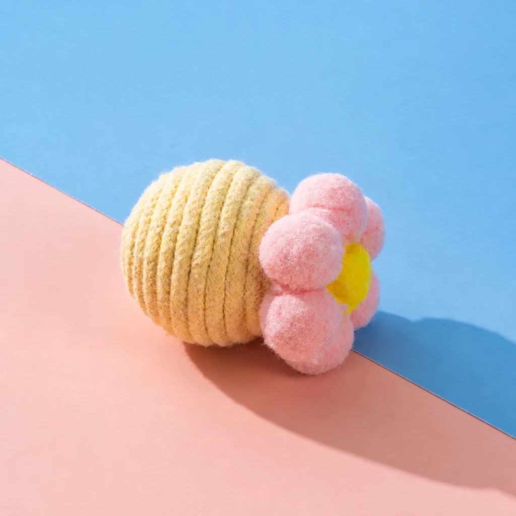 Flower Bell Ball Cat Toy