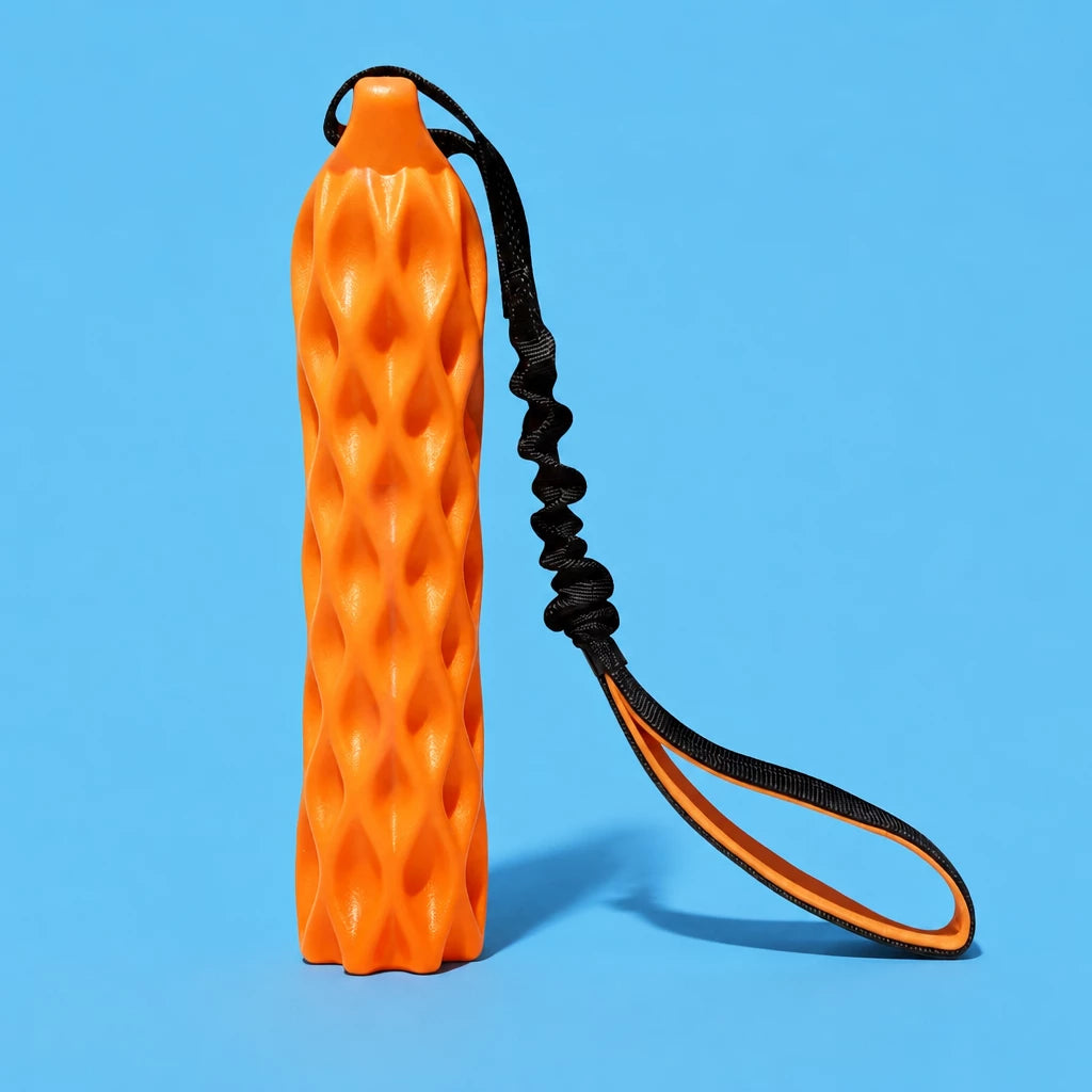 Textured Silicone Squeaky Tug Toy for Dogs