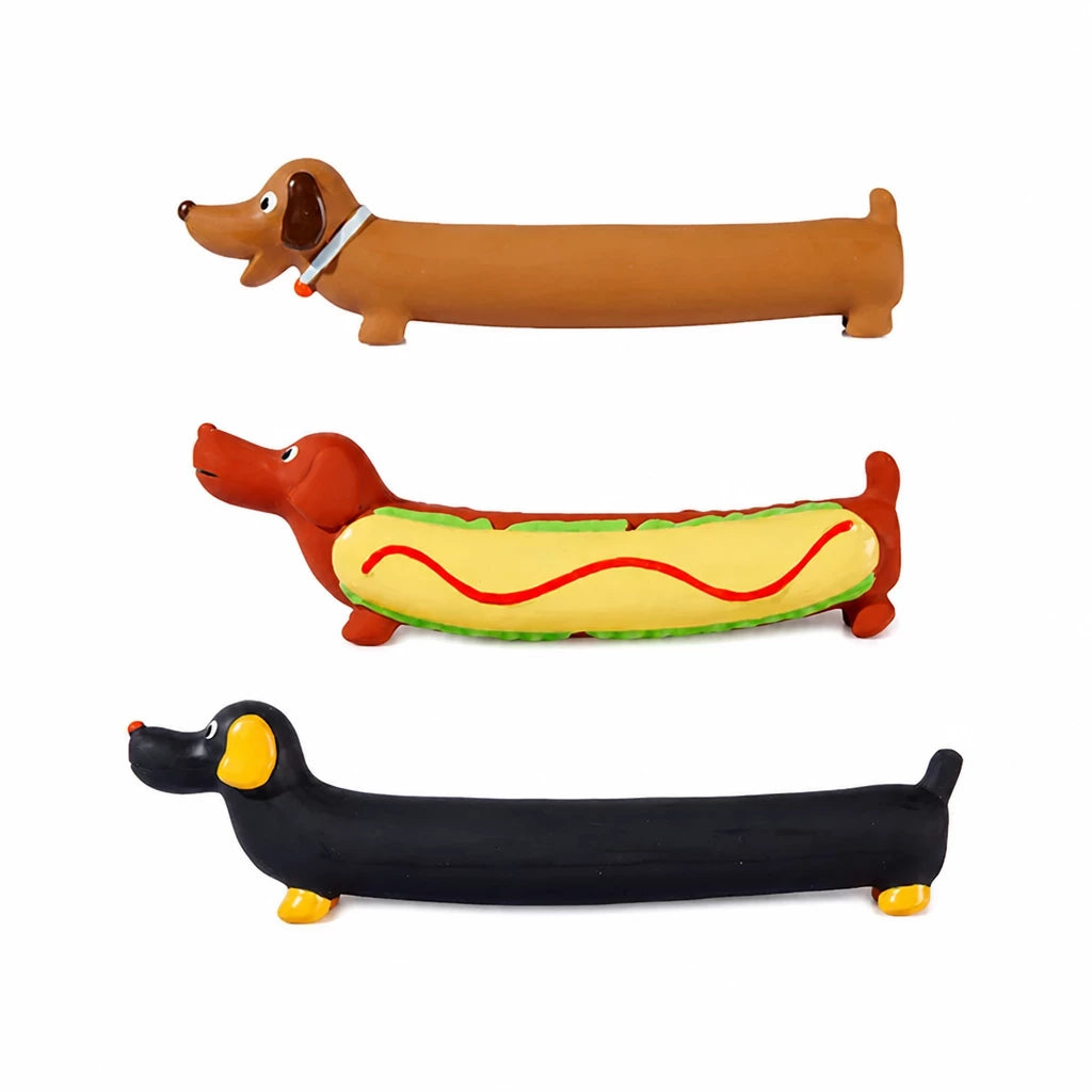 Long Latex Squeaky Dog Toy for Small and Medium Dogs