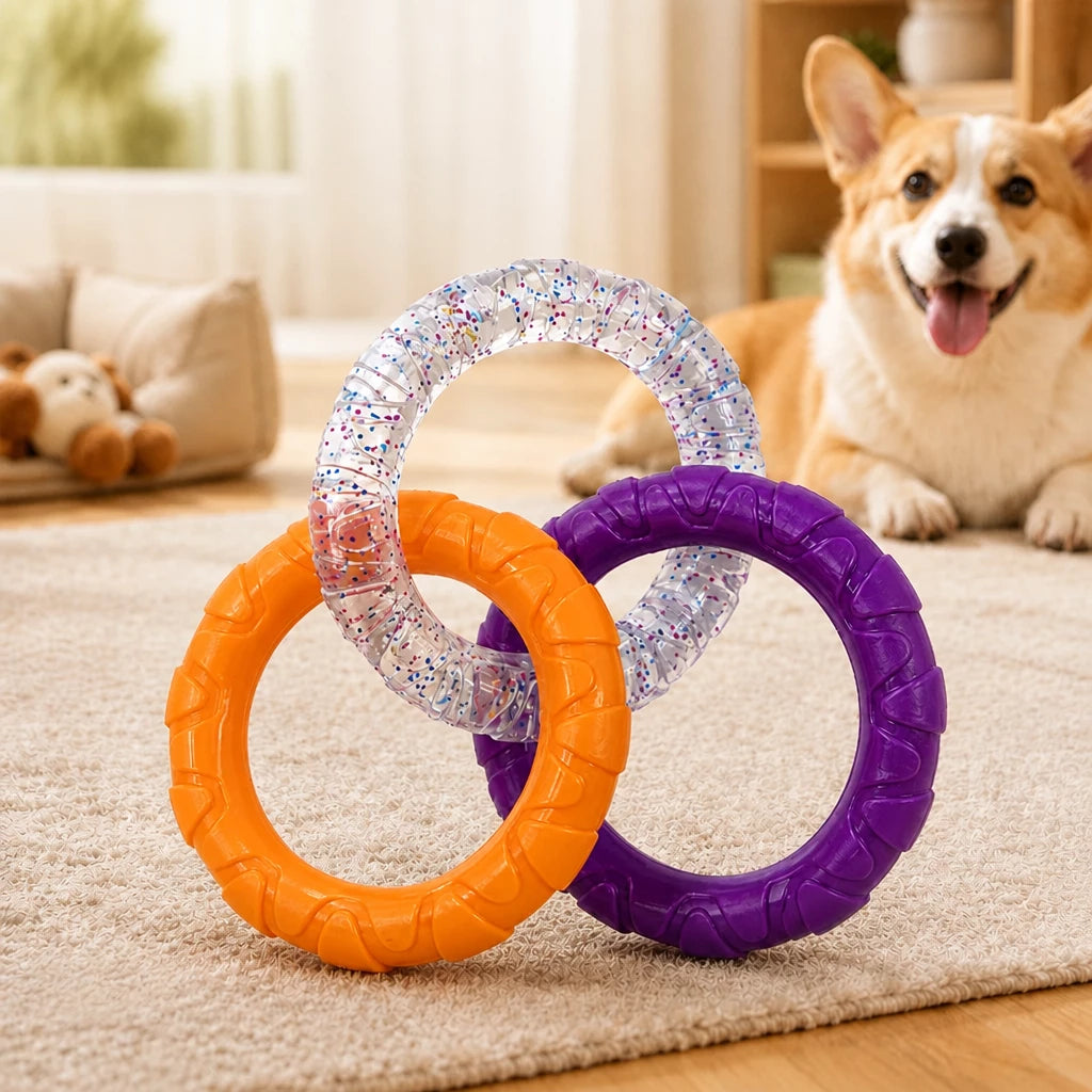 Interactive Dog Tug Ring Toy