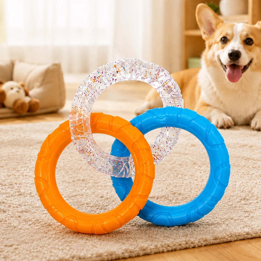 Interactive Dog Tug Ring Toy