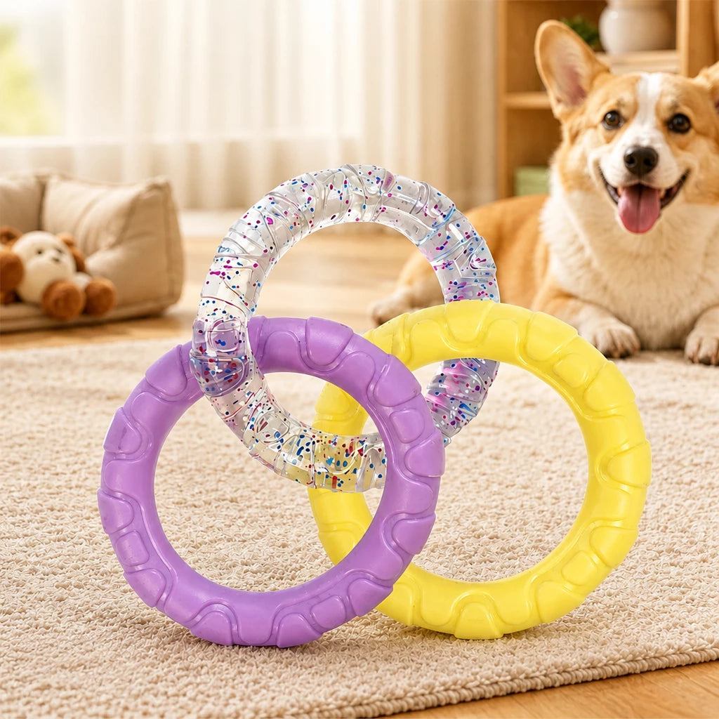 Interactive Dog Tug Ring Toy