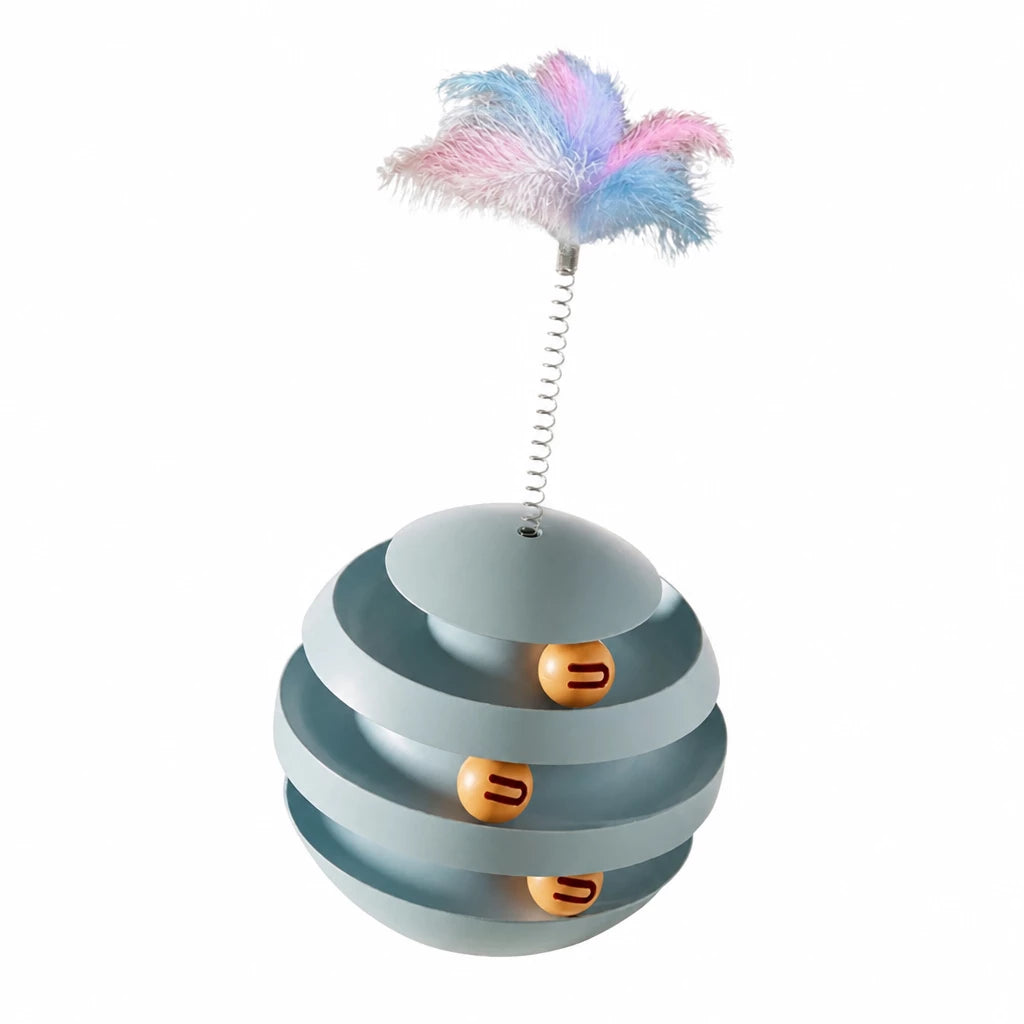 3-Tier Interactive Cat Turntable Toy