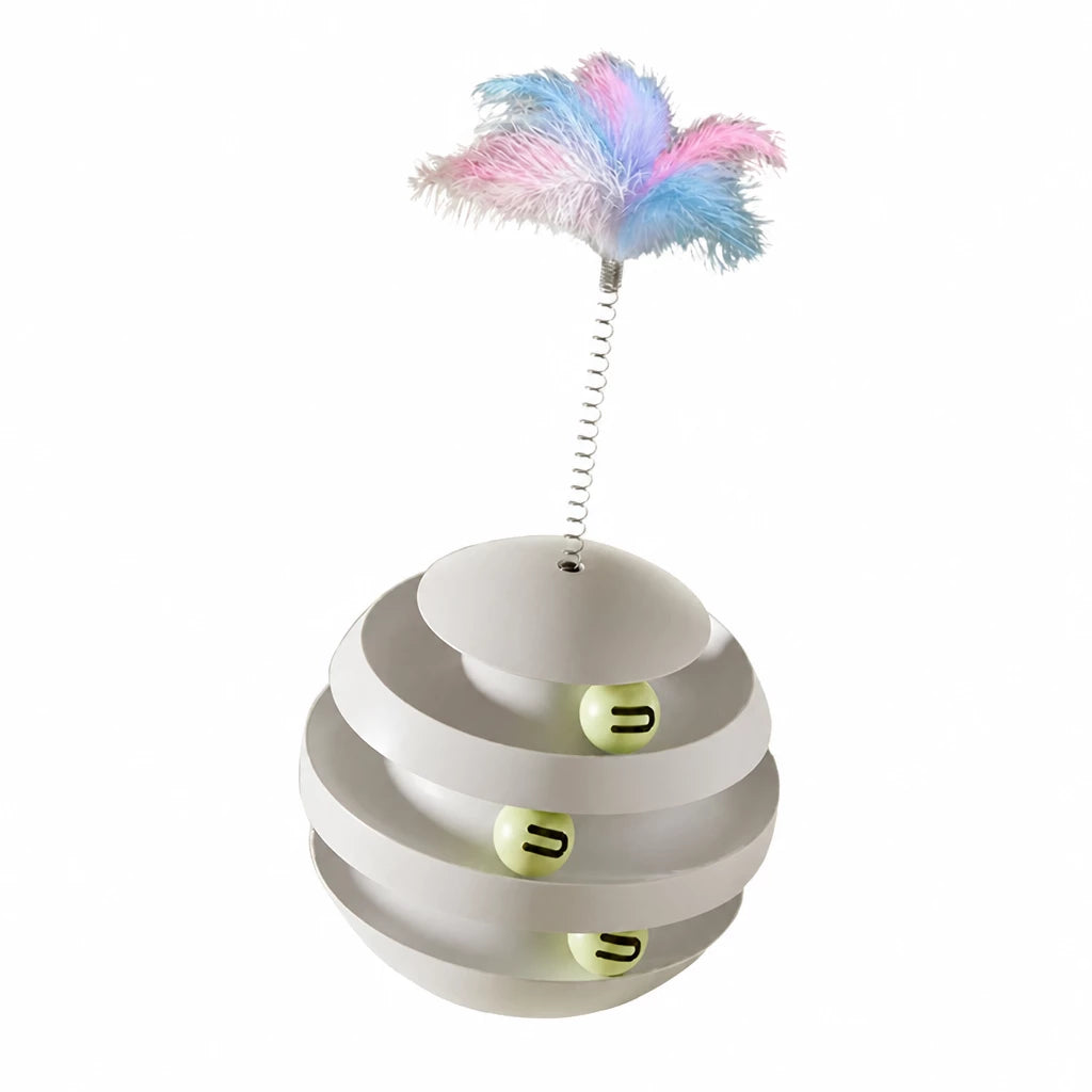 3-Tier Interactive Cat Turntable Toy