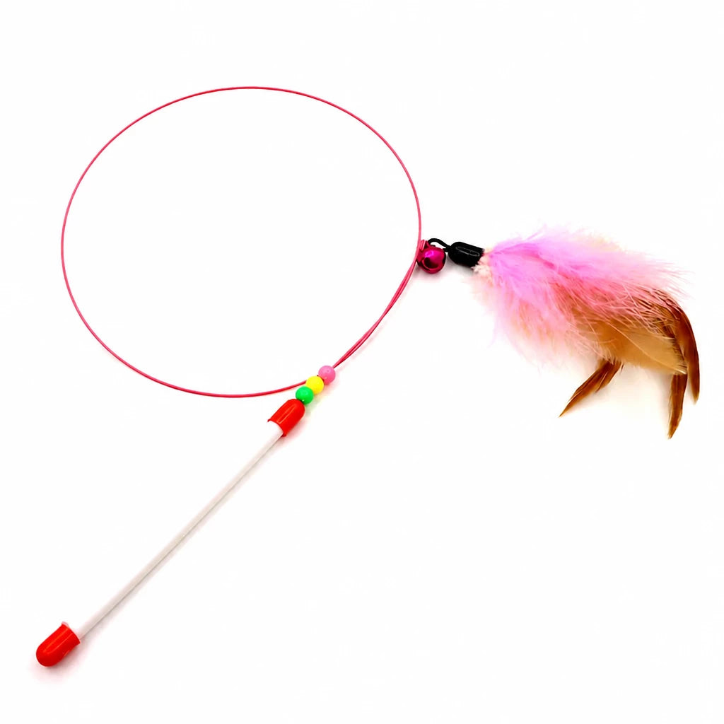 Cat Teaser Wand with Bell and Feather