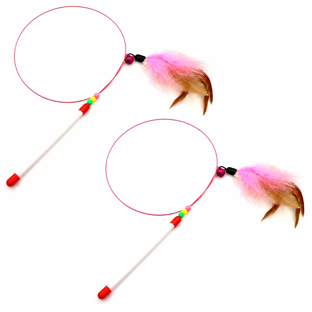 Cat Teaser Wand with Bell and Feather