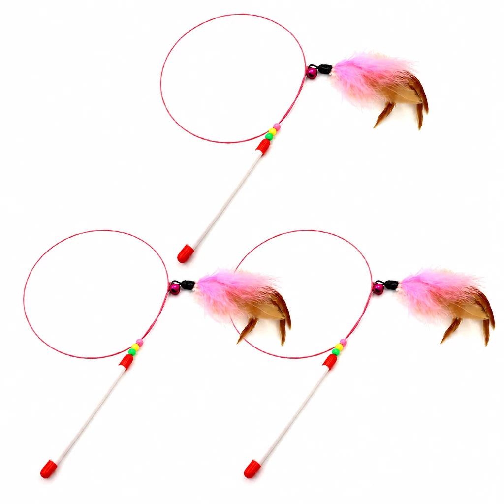 Cat Teaser Wand with Bell and Feather