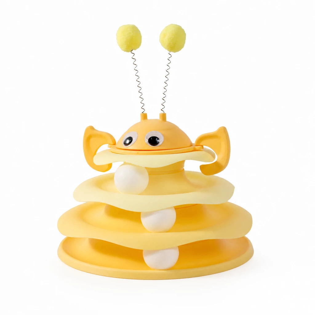 Cat Spinning Track Ball Toy with Tumbler Base