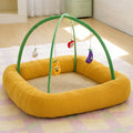Tent-Style Cat Bed with Floor Mat