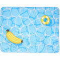 Blue Square Dog Mat
