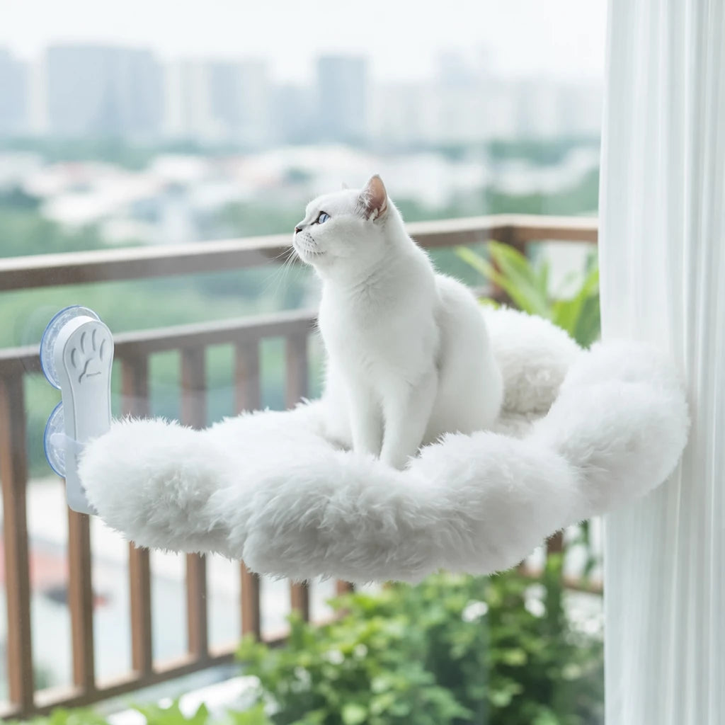 Window-Mounted Cat Hammock with Suction Cups