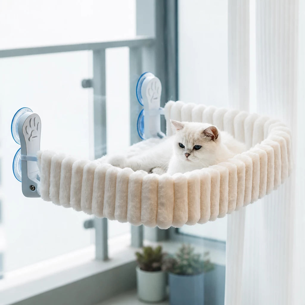 Window-Mounted Cat Hammock with Suction Cups