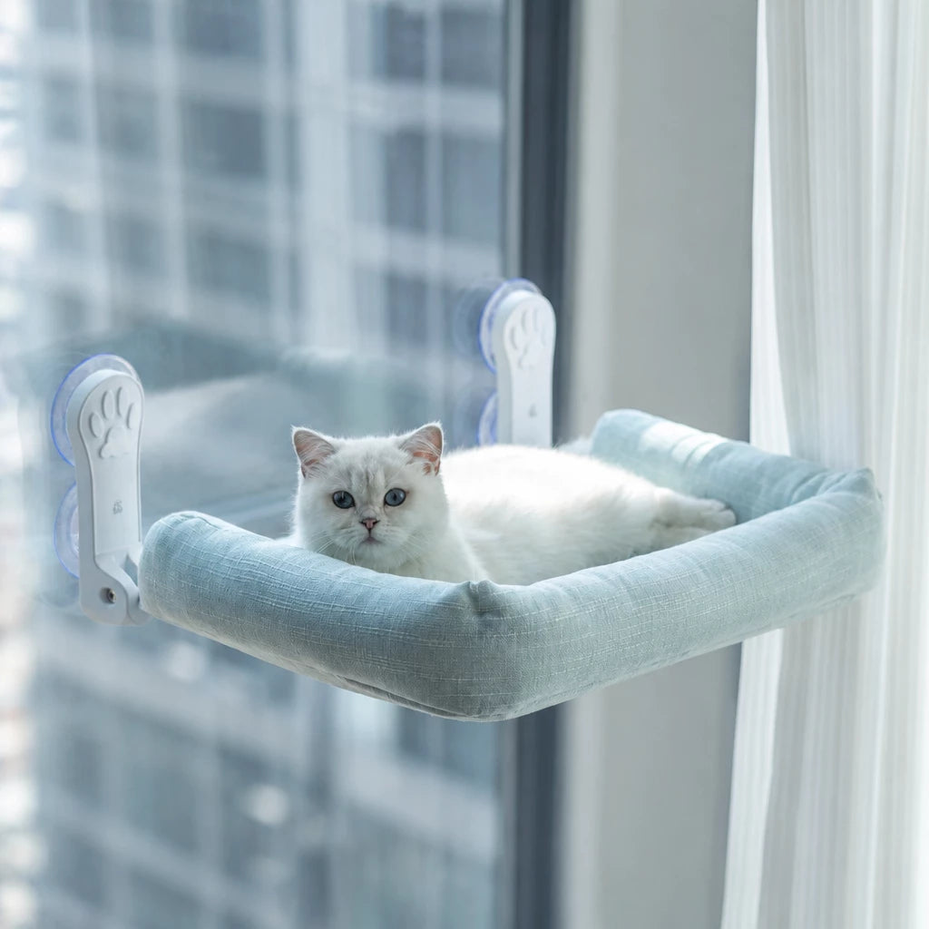 Window-Mounted Cat Hammock with Suction Cups