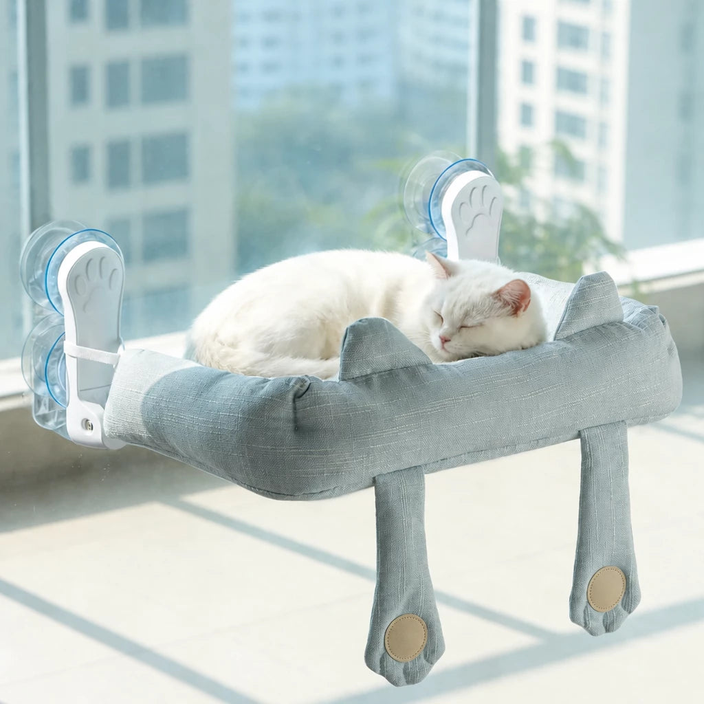 Window-Mounted Cat Hammock with Suction Cups
