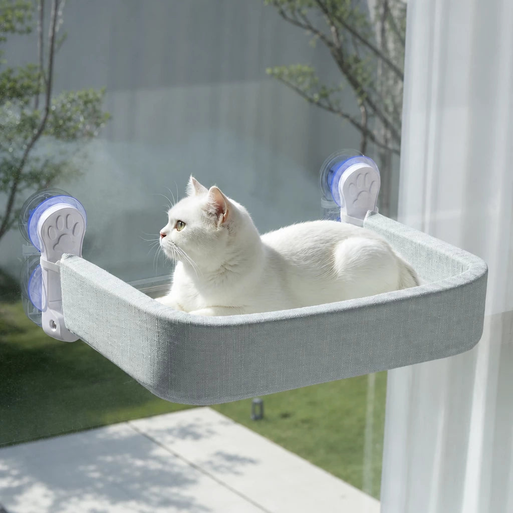 Window-Mounted Cat Hammock with Suction Cups