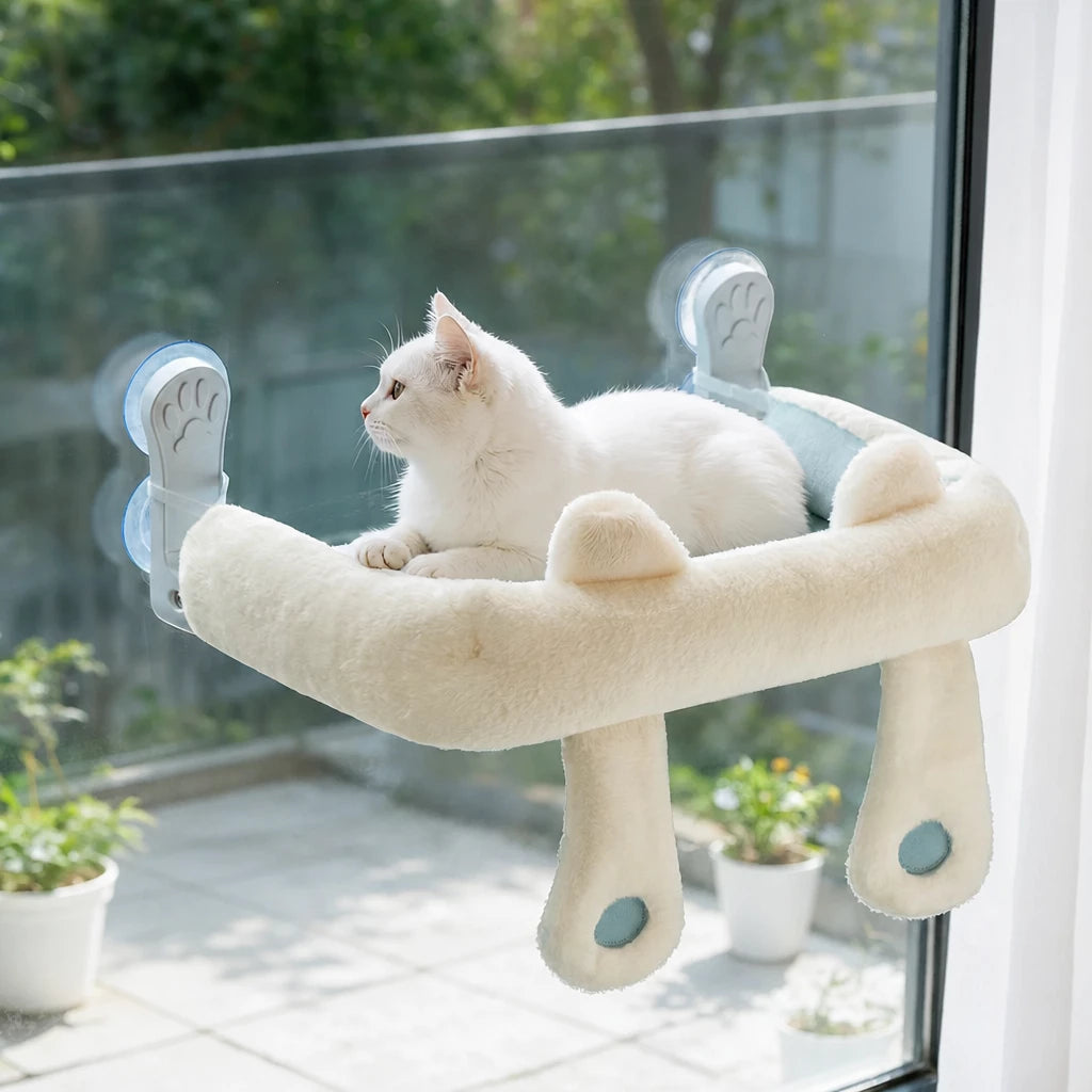 Window-Mounted Cat Hammock with Suction Cups