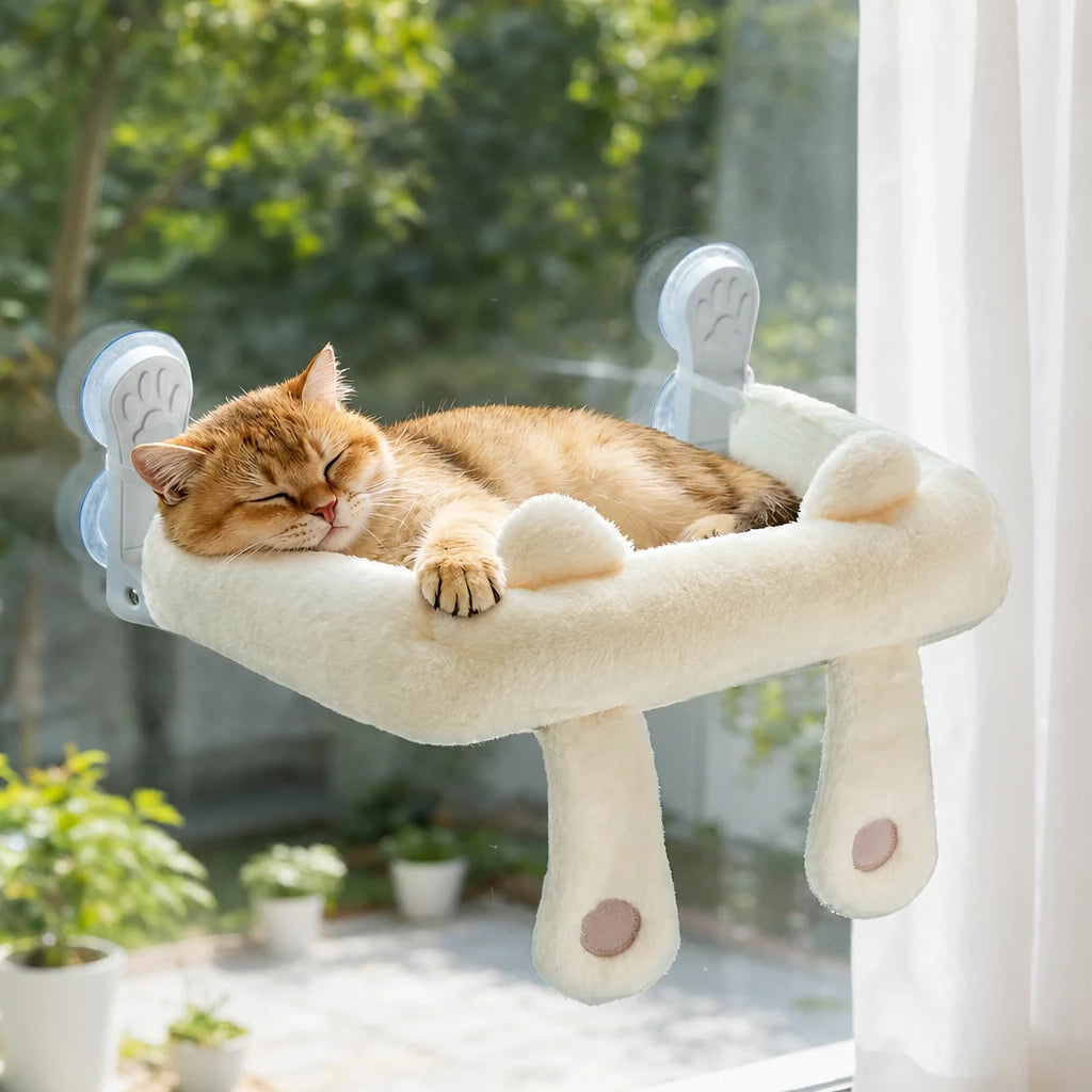 Window-Mounted Cat Hammock with Suction Cups