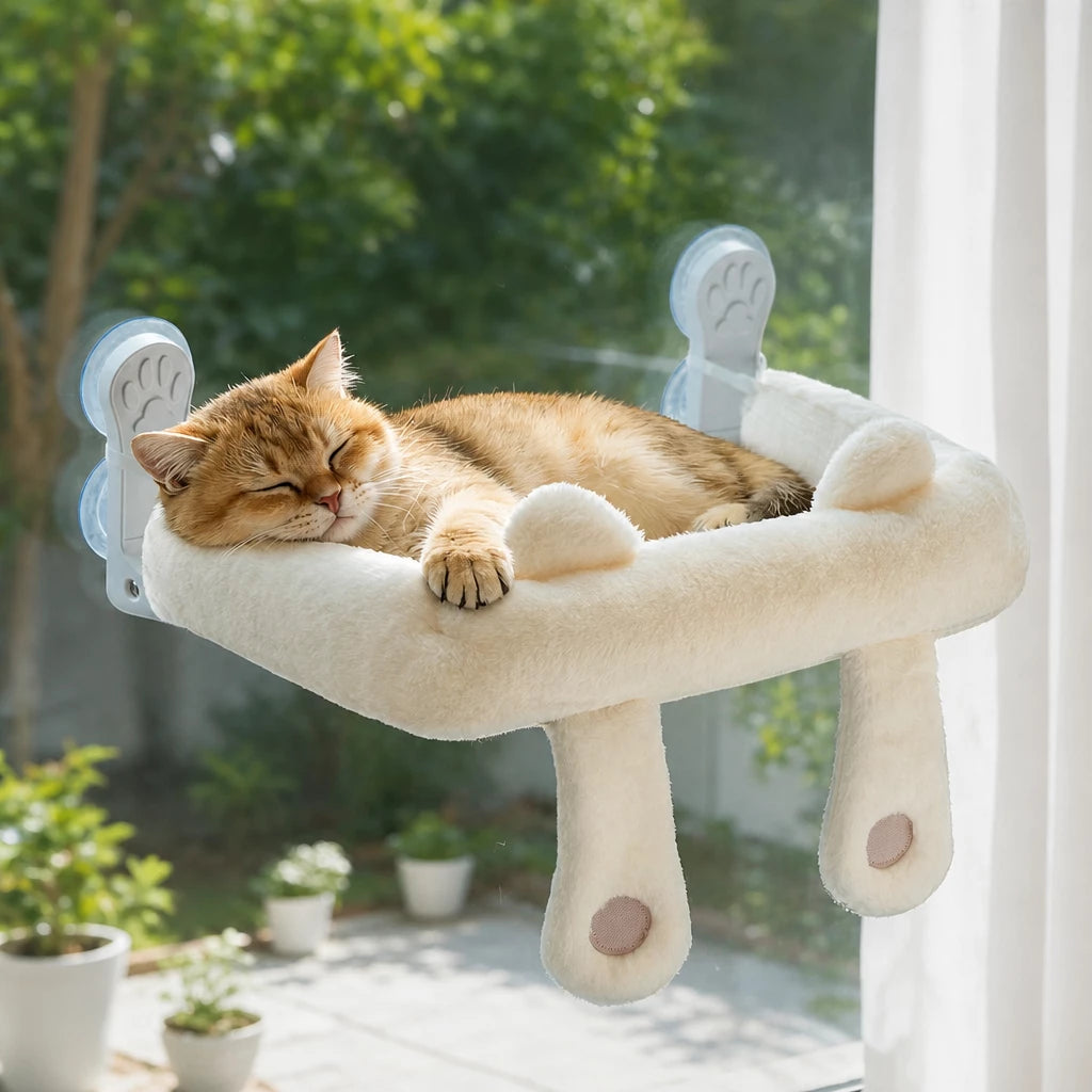 Window-Mounted Cat Hammock with Suction Cups