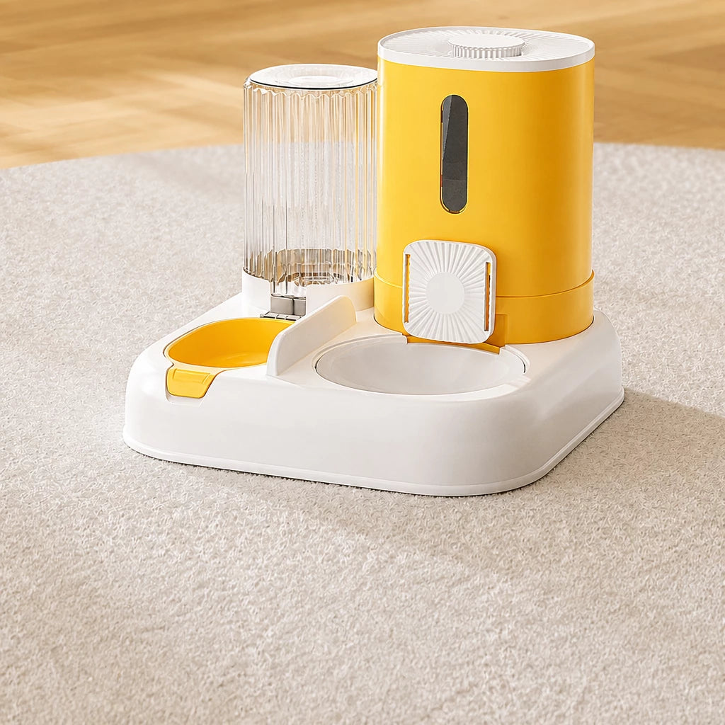 Automatic Pet Feeder with Dual Bowls for Cats & Dogs
