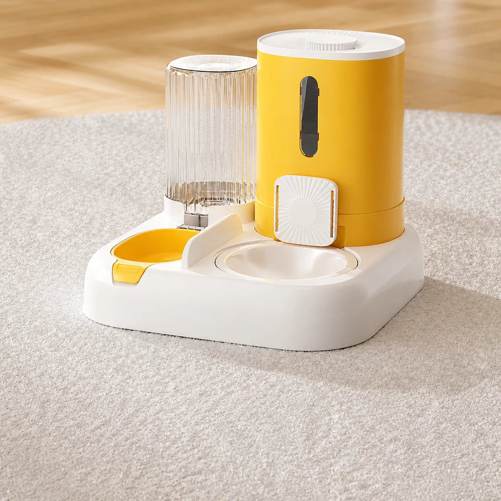Automatic Pet Feeder with Dual Bowls for Cats & Dogs