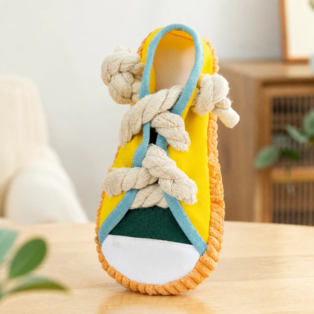 Squeaky Slipper Dog Toy in Oxford Cloth