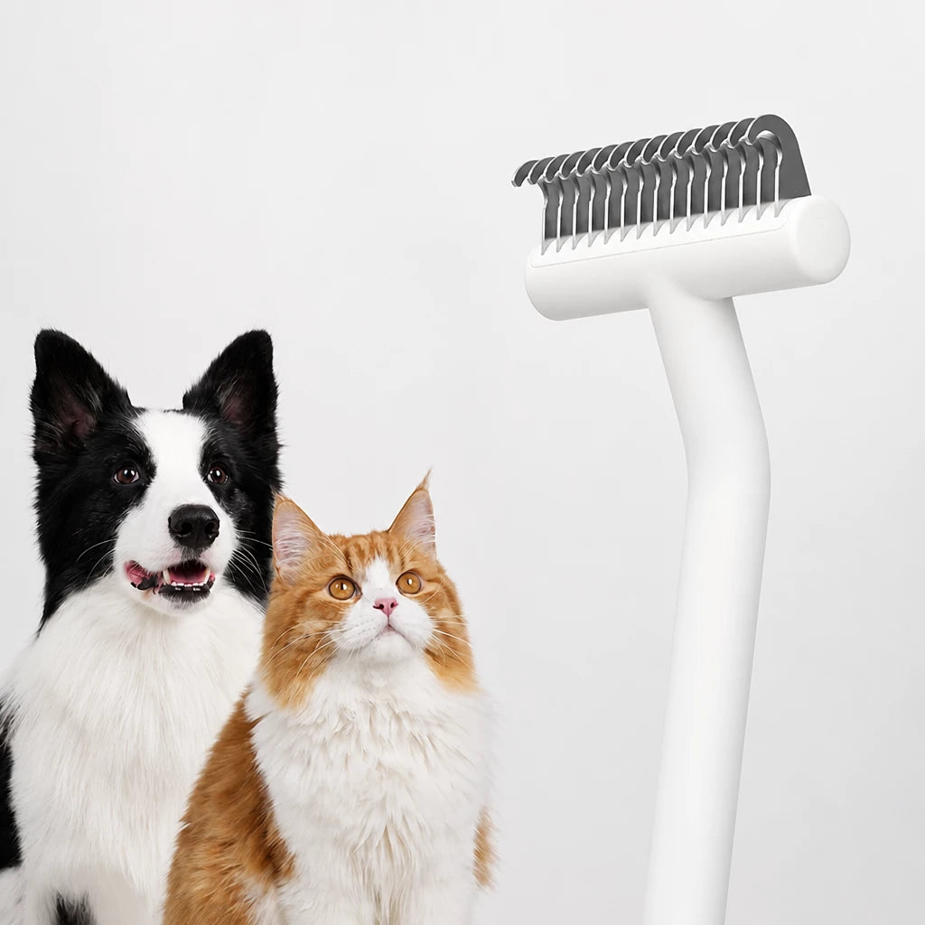 Pet Detangling and Loose Hair Removal Comb for Cats and Dogs