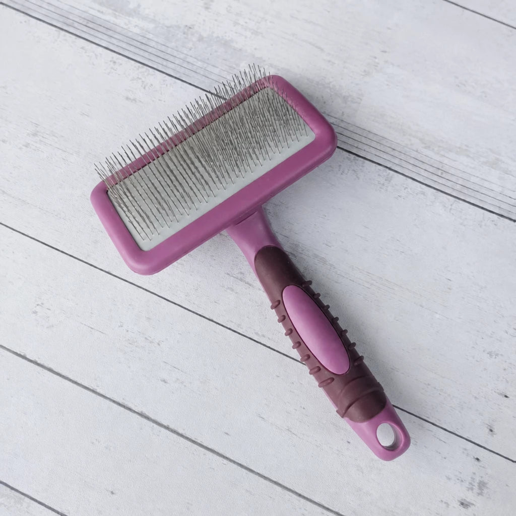 Dog & Cat Grooming Pin Brush for Detangling and Loose Fur