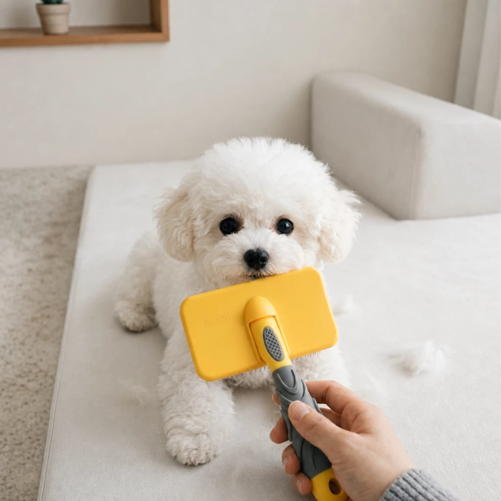 Dog & Cat Grooming Pin Brush for Detangling and Loose Fur