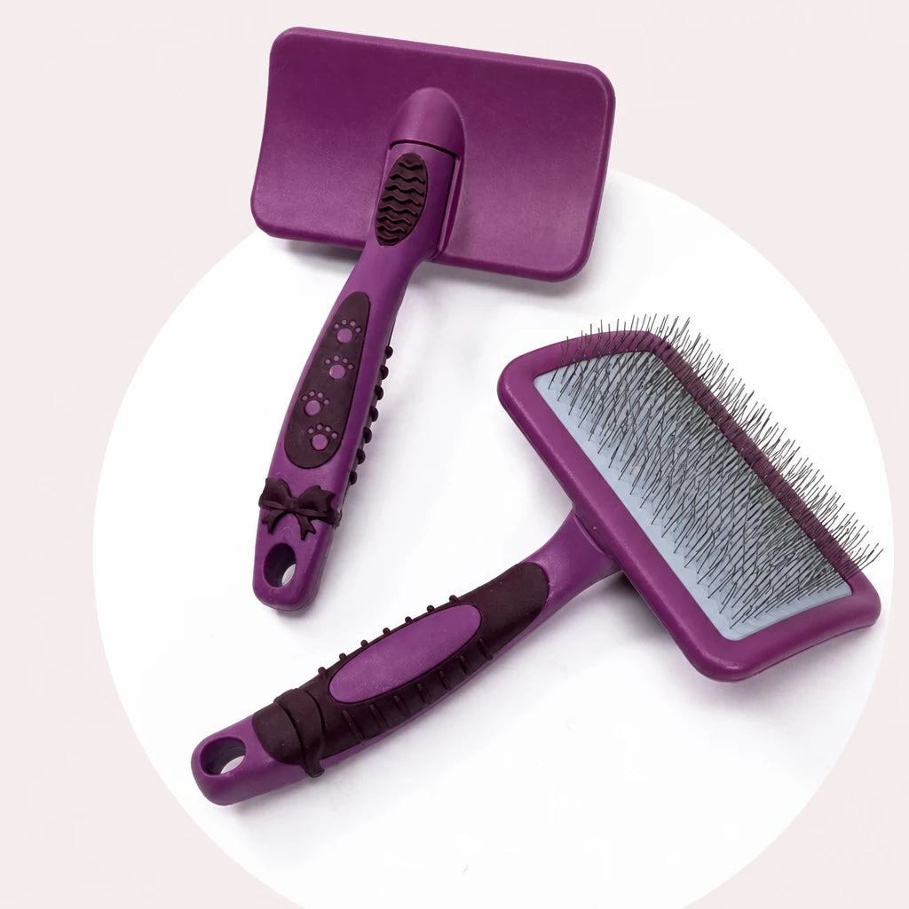Dog & Cat Grooming Pin Brush for Detangling and Loose Fur