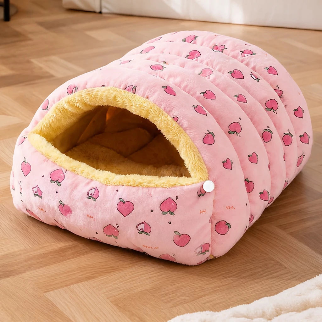 Semi-Enclosed Cat & Small Dog Bed with Removable, Washable Design