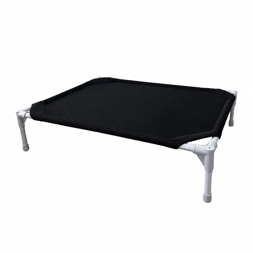 Elevated Dog Bed with Steel Frame and Breathable Fabric