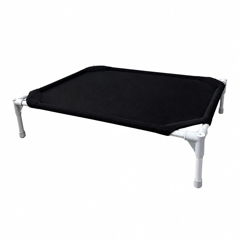 Elevated Dog Bed with Steel Frame and Breathable Fabric