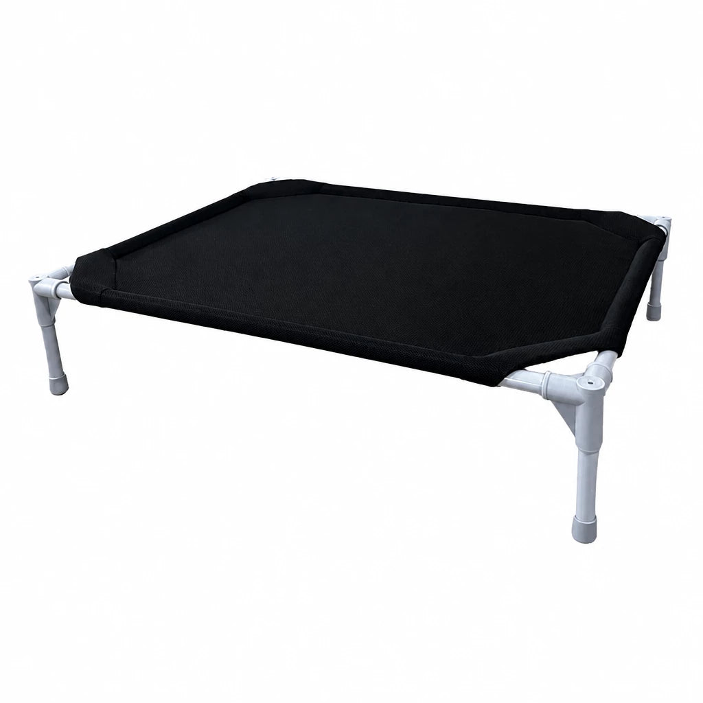 Elevated Dog Bed with Steel Frame and Breathable Fabric