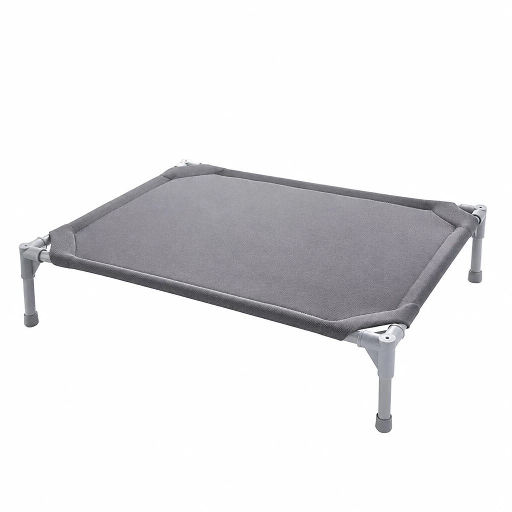 Elevated Dog Bed with Steel Frame and Breathable Fabric